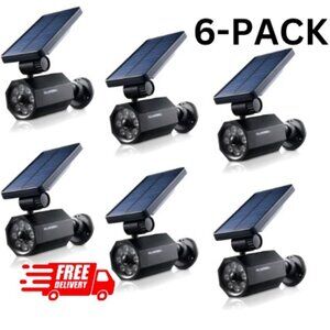 Bionic Spotlight LED Solar Lights Outdoor Security Lights 6 pack